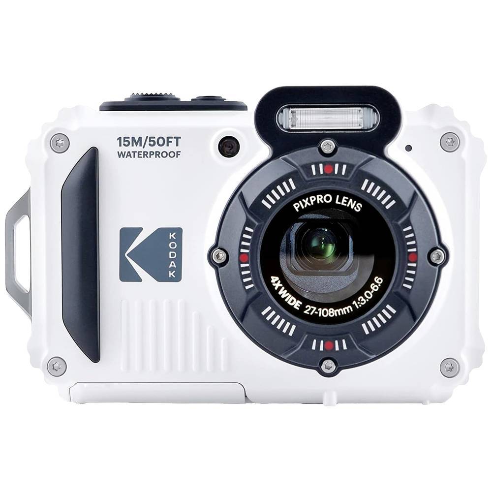 Kodak Pixpro WPZ2WH Digitalkamera 15 Megapixel Zoom (optisk): 4 x Vit inkl. Batteri, Blixt Bildstabilisering, WiFi, Vattentät, Undervattenskamera, Stöttålig,