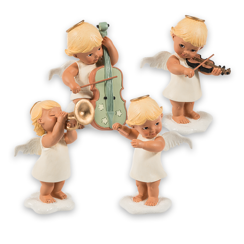 Änglaorkester Orkester 4-pack, design av Christel Marott
