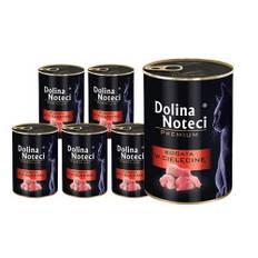 DOLINA NOTECI Premium kalvkött rikligt för vuxna katter 12x400g