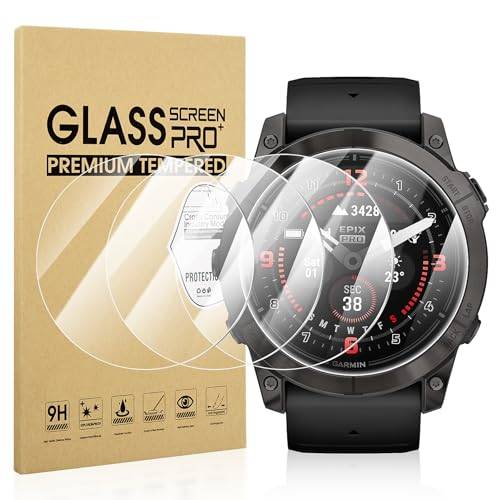 Diruite 4-Pack skärmskyddsfilm för Garmin Epix Pro Gen 2 51mm Repskydd Högupplöst-Glass Screen Protector Smart Watch