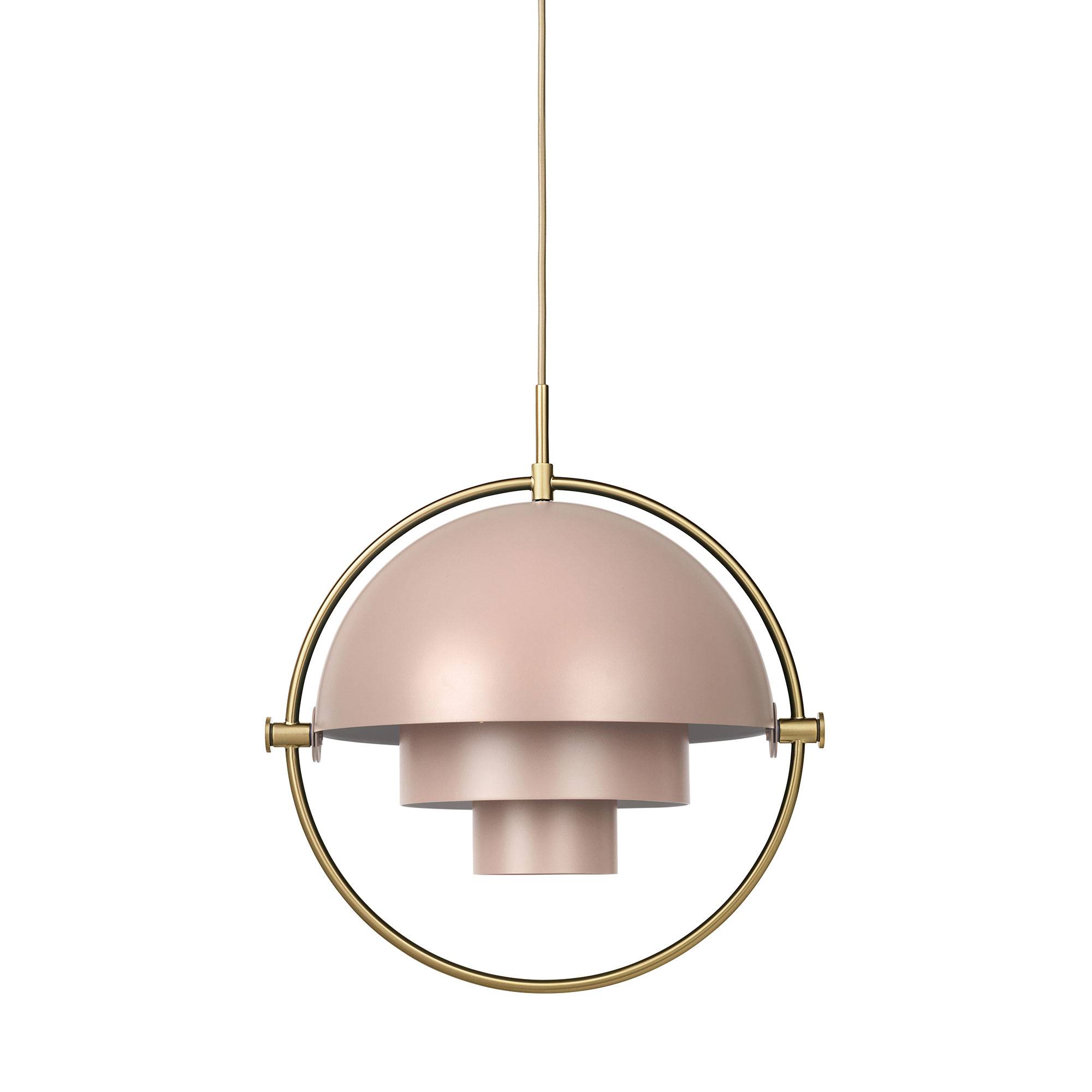 Gubi Multi-Lite Pendel Brass / Rose Dust Semi Matt Stor.