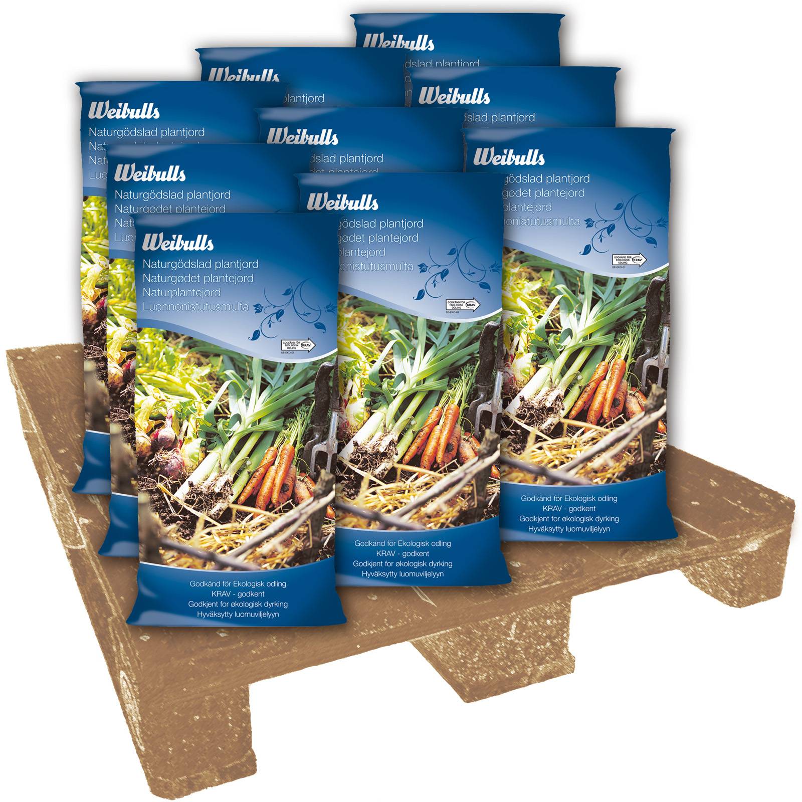 Weibulls Planteringsjord KRAV, pall 2040 liter