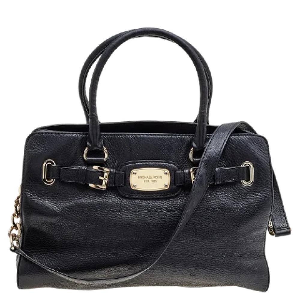 Michael Kors Pre-owned Pre-owned Laeder skuldertasker - Vintage - Dame - Sort - ONE SIZE - Uld