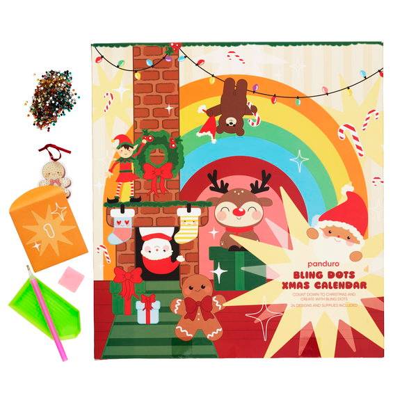 Adventskalender Bling Dots, pärla 24 fina små motiv med färgglada små Bling Dots!