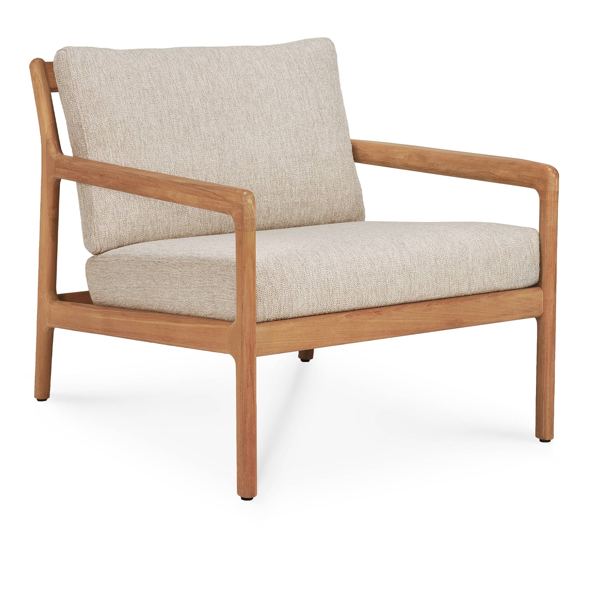 Ethnicraft - Jack Outdoor Lounge Chair - Teak/Natural - Utomhusfåtöljer - Beige - Trä/Skum/Plast