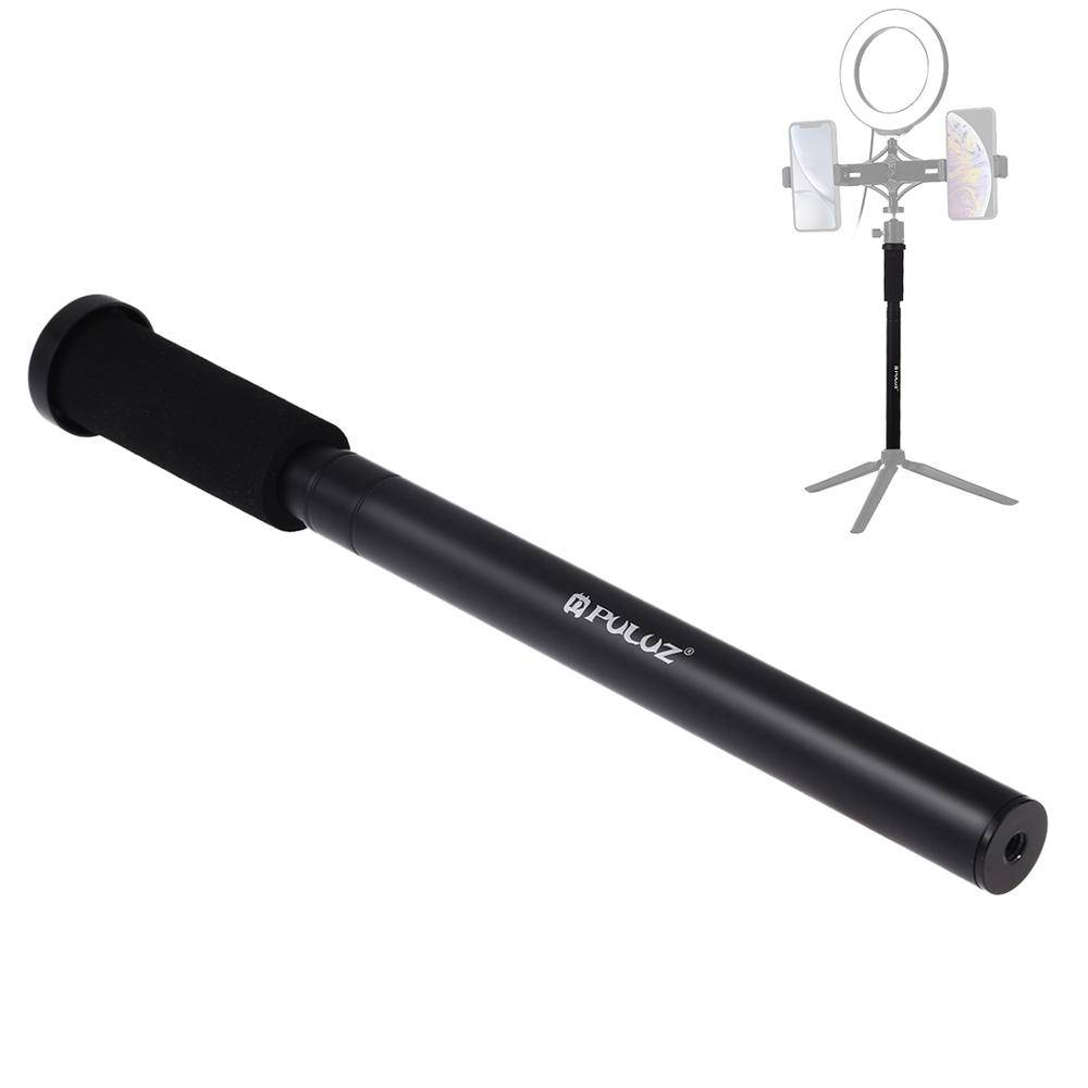 1/4 tums hålsskruv handhållen justerbar aluminiumlegering stativfäste monopod förlängning centralt skaft stång stativ stolpe max 43cm