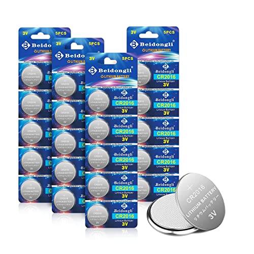 CR2016 batteri 3 V litiumknappcell CR 2016 batterier knappceller 20 stycken 【5 års garanti】