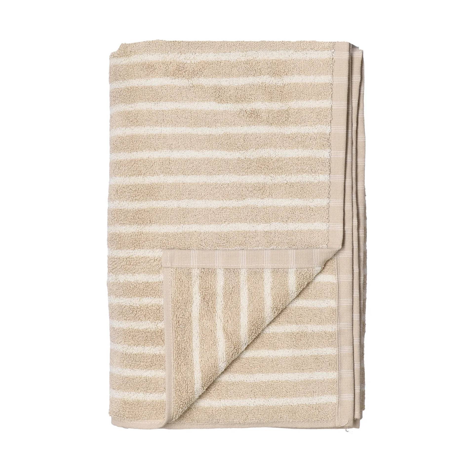 Scandi Living Drift badhandduk 100x150 cm Beige-vit