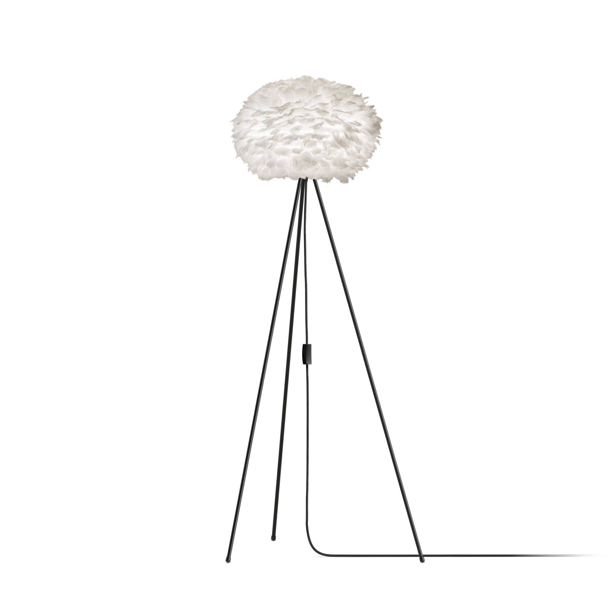 Umage Eos Tripod Gulvlampe Mellem Hvid med Ben I Sort