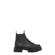 GANNI Black Low Chelsea Boots - Size 44 Calf Leather