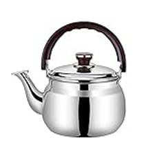 Classic Teapot Stainless Steel Boiling Water Tea Kettle Thicken Large Capacity Tea Pot Beep Reminder Teapot Suitable for Induction Cooker Tea Kettle Teapot (Size : 2.7L) (One Color 2.7L)