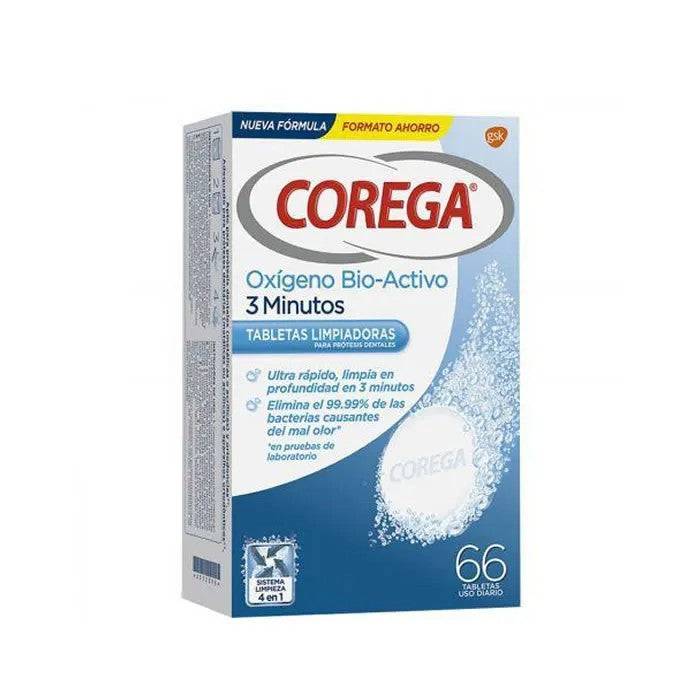 Corega 3 minuti di ossigeno attivo 60 unità — Adesivo per protesi dentarie