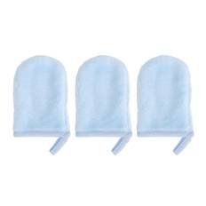 3pcs Makeup Remover Gloves Reusable Comfortable Soft Microfiber Flannel Body Face Wash Mitts