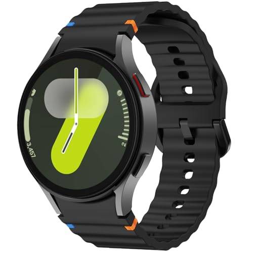 Galaxy Watch 7 armband, 20 mm klockarmband i silikon, sportarmband för Samsung Galaxy Watch 7 40 mm 44 mm/Galaxy Watch 5 Pro 45 mm/Galaxy Watch 6 40 mm 44 mm/Galaxy Watch 6 Classic 43 mm 47 mm/Galaxy