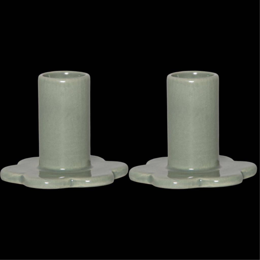 Star Trading ljushållare Bloom 2-pack – grön