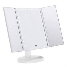 UNIQ Hollywood Makeup Spegel Trifold spegel med LED ljus, Vit