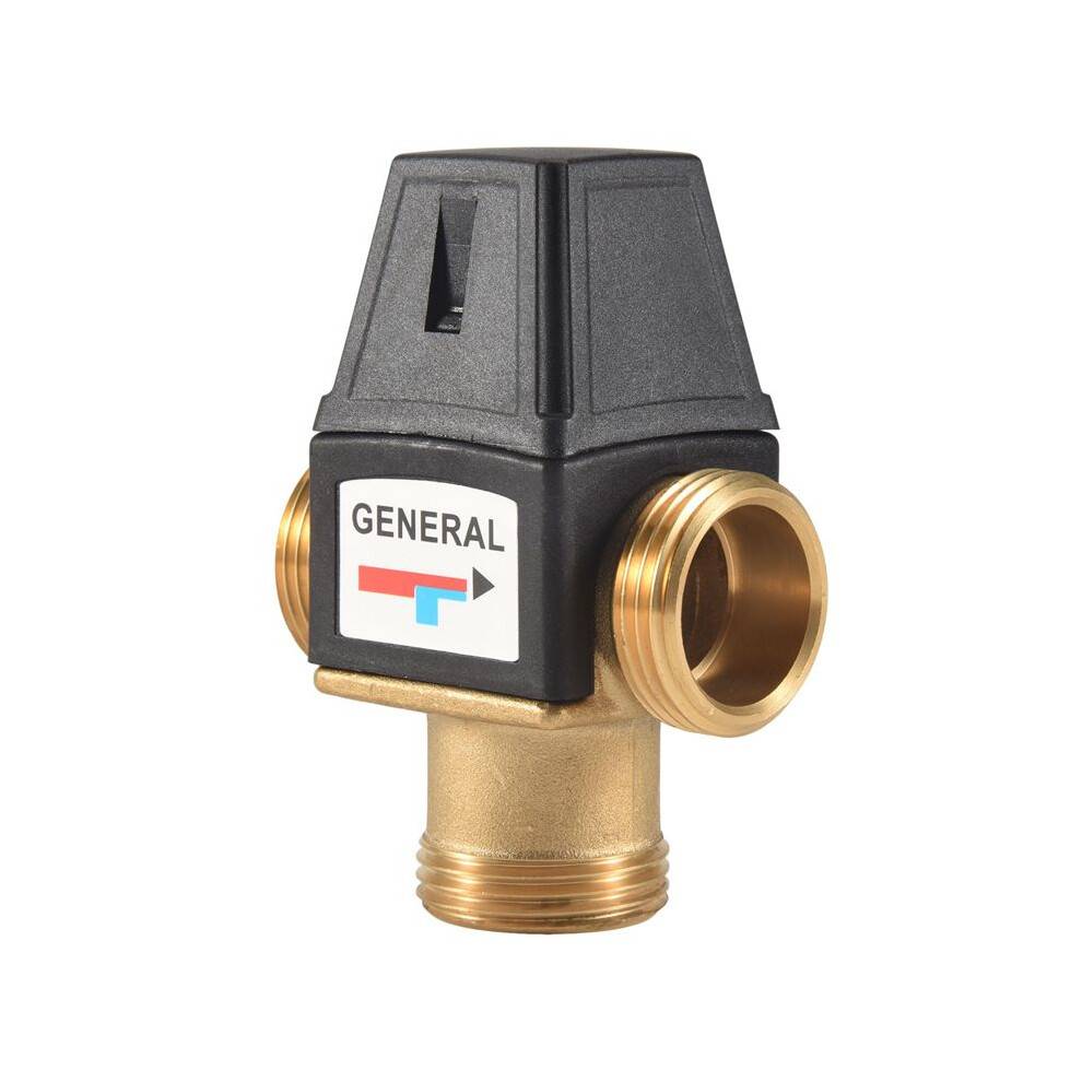 1 Pcs 3 Way DN25 External Thread Brass Thermostatic Mixing Valve Solar Water Heater Thermostatic Valve