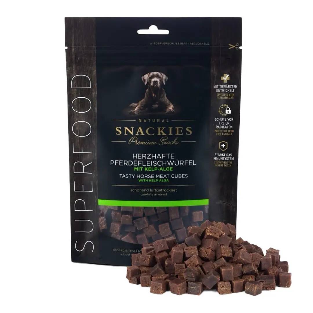 Snackies Superfood Lufttørret Hestetern M/Tang 170 g