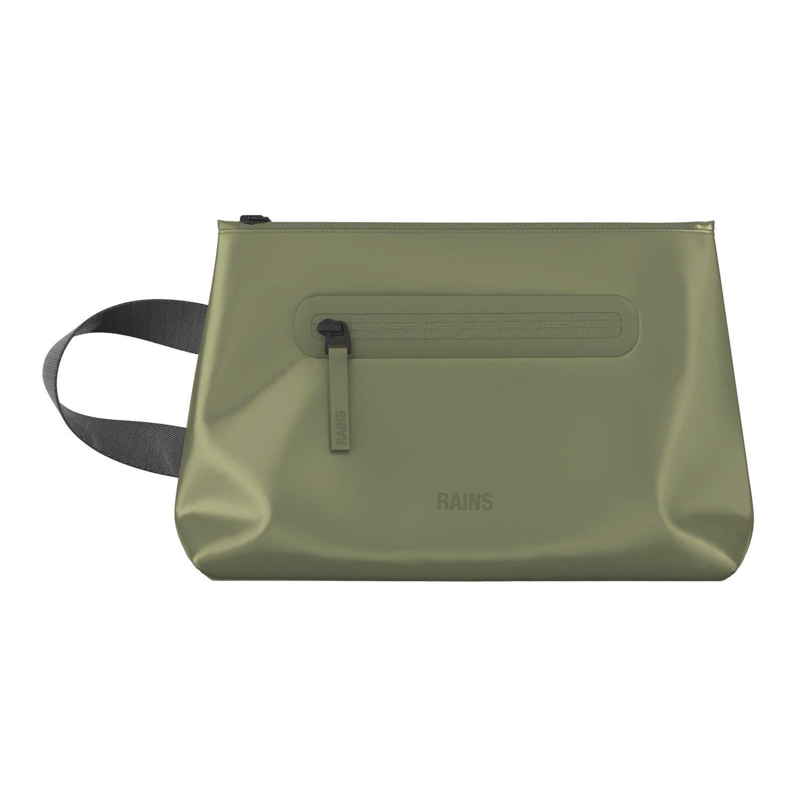Rains Cosmetic Bag Zip Necessär 25 cm, Green Satin