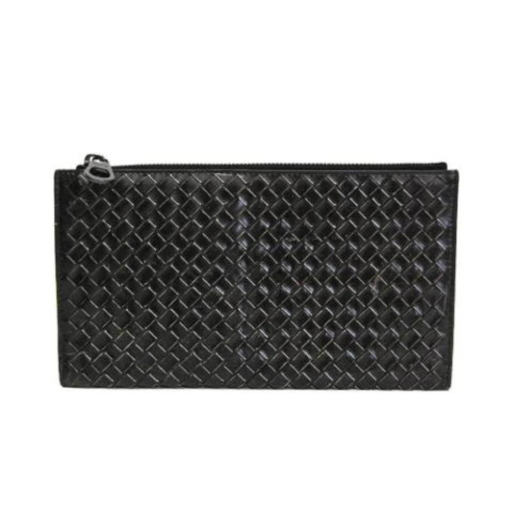 Bottega Veneta Vintage Pre-owned Intrecciato Clutch - Vintage - Dame - Sort - ONE SIZE - Læder