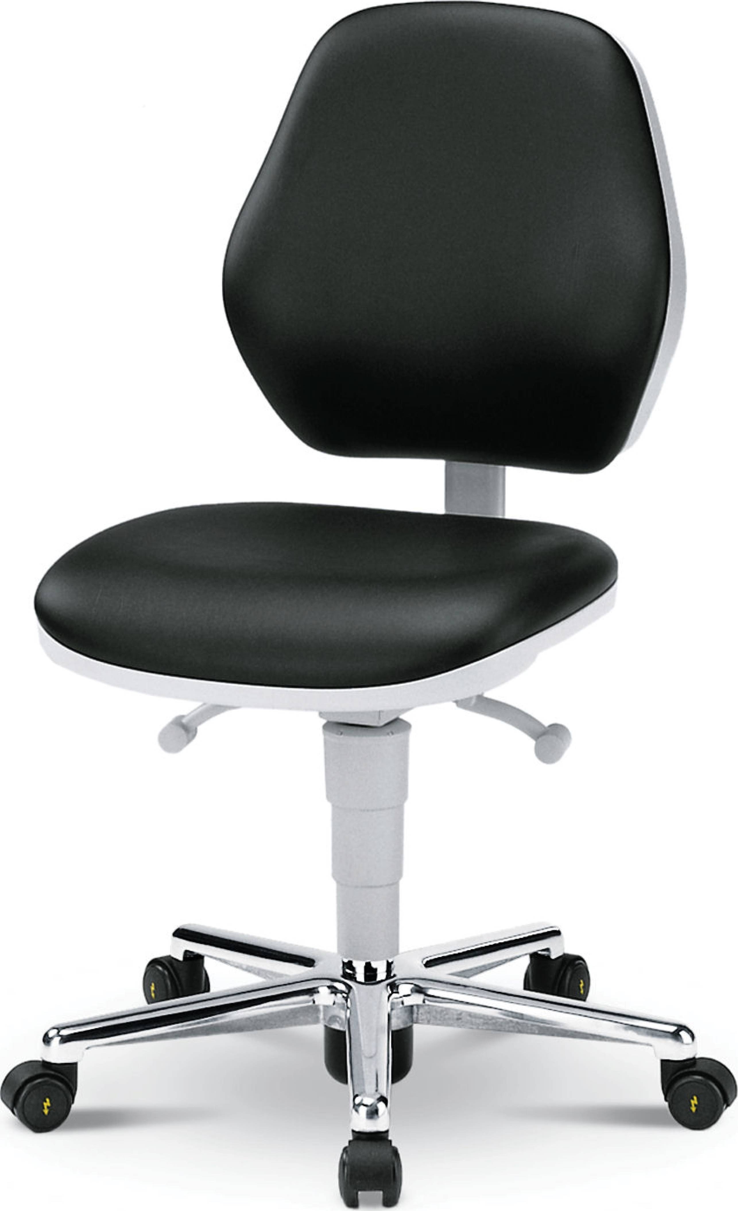 Renrum Arbejdsstol, Sort, ESD Kunstlæder, 47-61 cm