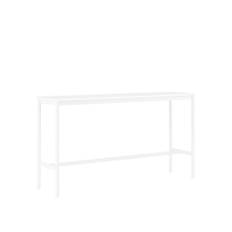 Muuto - Base High Table - 190 x 50 cm, Skiva - Vit laminat - Vit plastkant, Underrede - Vit, Höjd - 105 cm - Barborde - Mika Tolvanen - Hvid - Metal/Træ/Plast