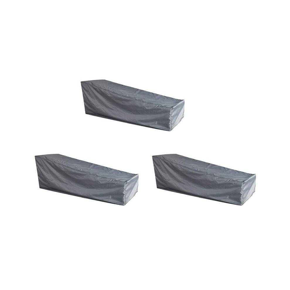 3X Sunlounger Cover 208 X 76 X 41 / 79cm Sun Lounger Cover Garden Lounger Cover for Garden Furniture Cover