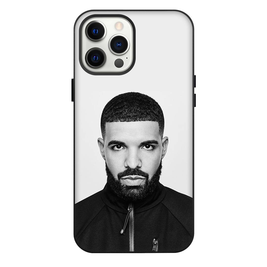 Drake Phone Case For iPhone Samsung Galaxy Pixel OnePlus Vivo Xiaomi Asus Sony Motorola Nokia - Drake Grayscale Portrait Poster.