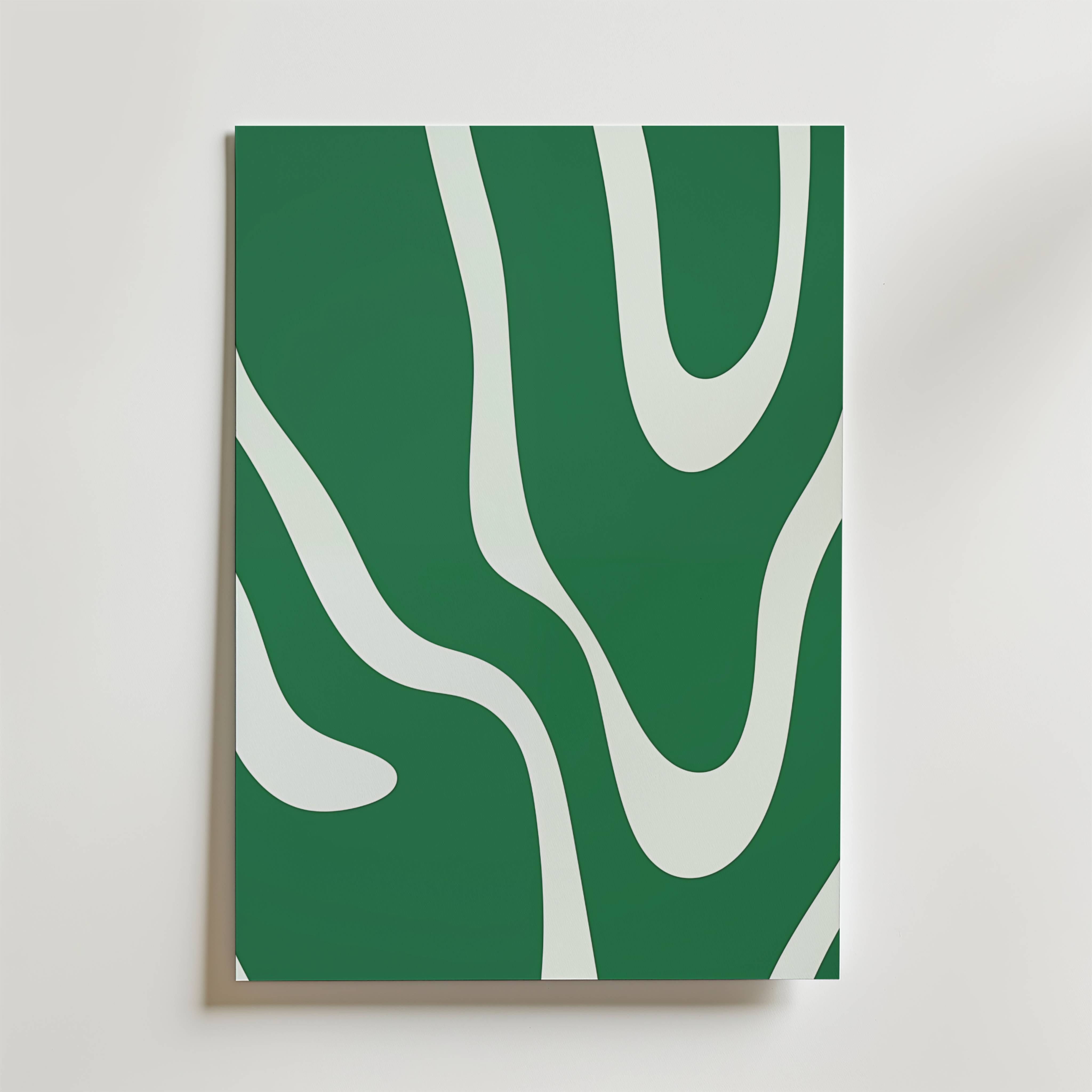 Verdant Waves Poster - Premium Canvas 100x140 cm