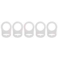 5 stk. Selvlysende Silikone Sut Baby Dummy Sut Holder Clip Adapter Ringe Silikone Knap til nyfødt baby
