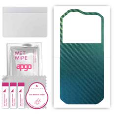 apgo Protective Skin Sticker for the back compatible with Cat S60, Wrap Film, Foil, Vinyl - Pattern Carbon Chameleon CAKA1