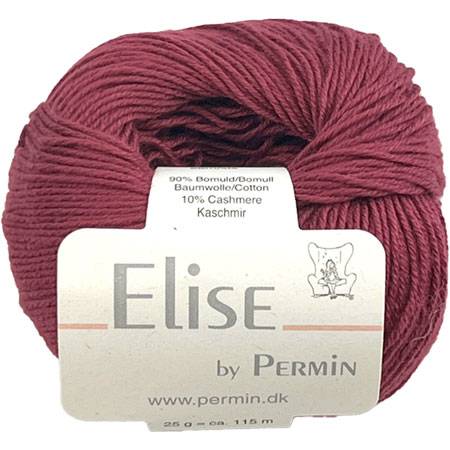 Permin Elise - Bomull/cashmere - Fv 881132 Vinröd
