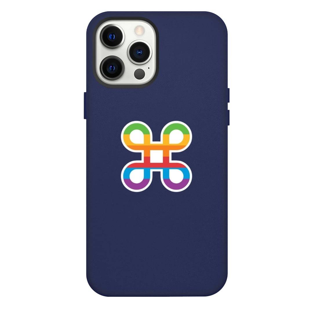 Apple Mac Phone Case For iPhone Samsung Galaxy Pixel OnePlus Vivo Xiaomi Asus Sony Motorola Nokia - Macintosh Command Symbol Rainbow Sticker Art.