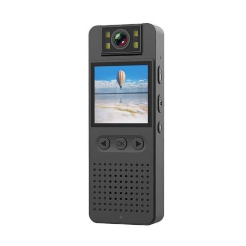 Andoer Minikroppskamera, 1080P bodycam med 180° vridbar lins, anslutbar videokamera med mörkerseende, Wi-Fi-anslutning för daglig inspelning/service/leverans