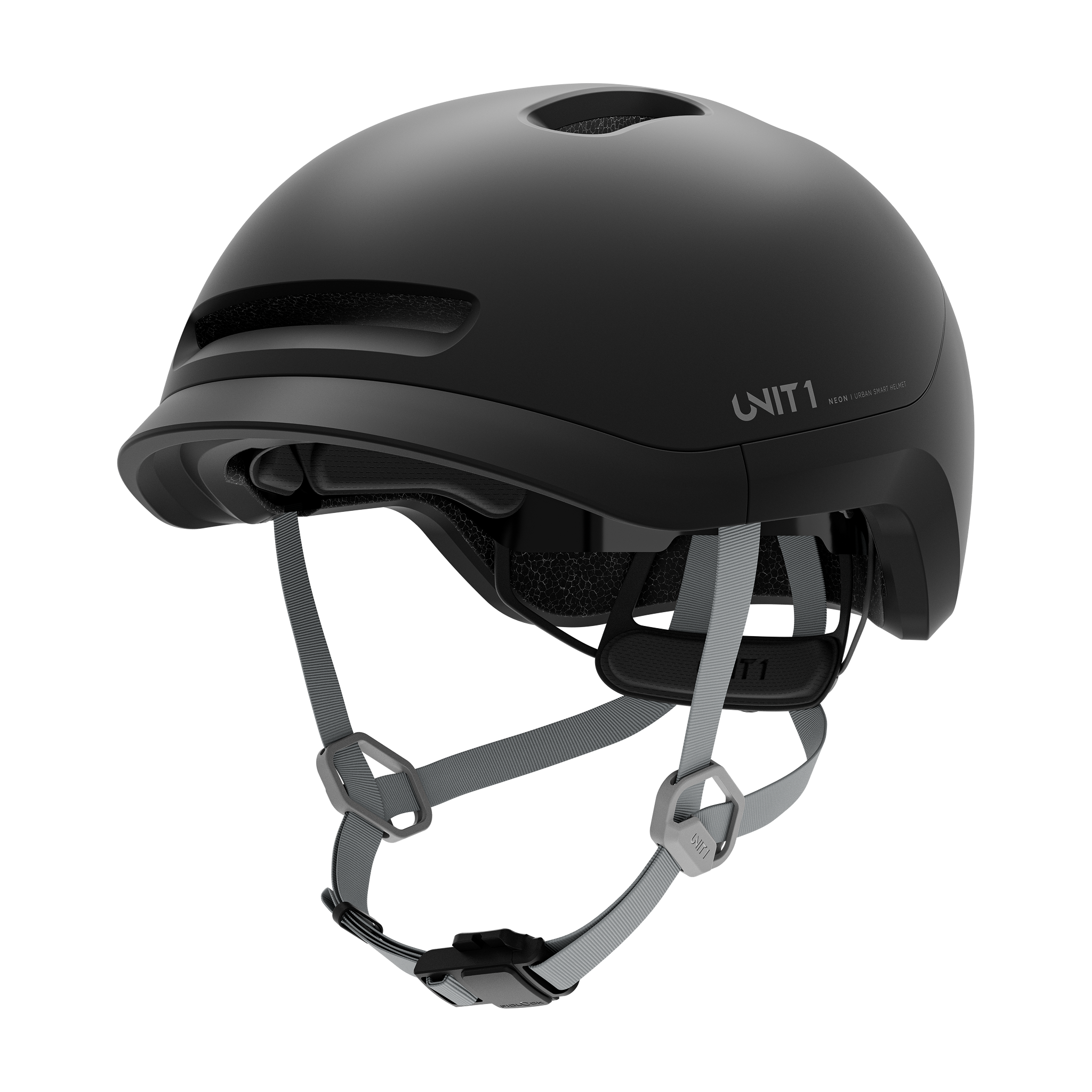 Unit1 NEON SE Smart Helmet Charcoal Black 59-62/L