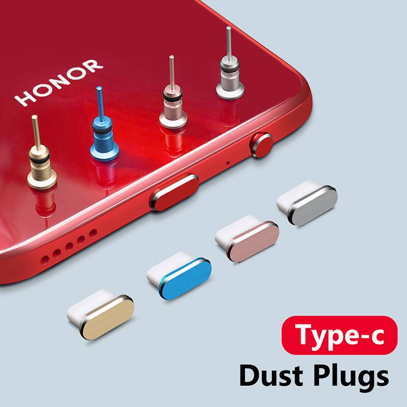 Anti Dust Plug Type C Phone Charging Port 3.5mm Earphone Jack USB C Dust Plug For iPhone Samsung Huawei Xiaomi Phone Accessories