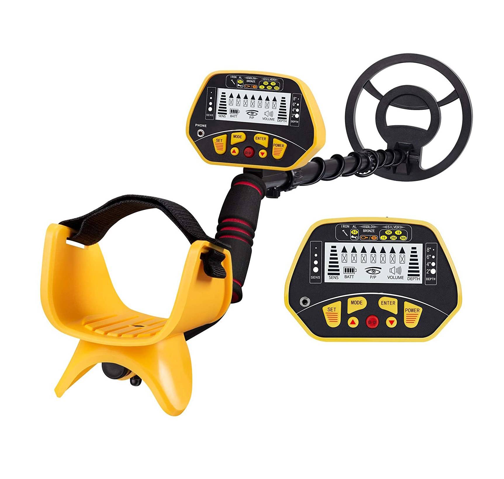 Metalldetektor 8" med LCD-display