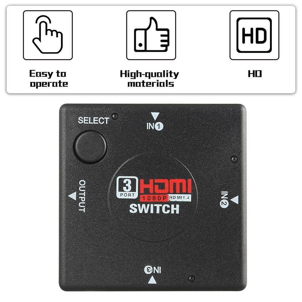 1 st hdmi 3 port switch auto switcher splitter selector hub box kabel 2160p för hdtv automatisk switcher
