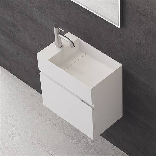 Compact 04R - Vaskemøbel 50x30 Mathvid SolidTec® Badeværelsesmøbel - fra Bad&Stil.