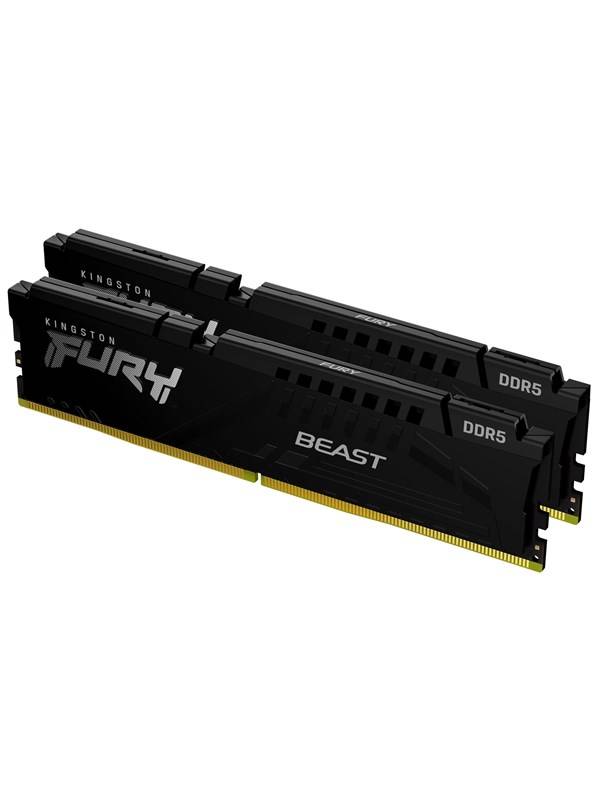 Kingston FURY Beast DDR5-6000 - 64GB - CL30 - Dual Channel (2 pcs) - AMD EXPO & Intel XMP - Svart