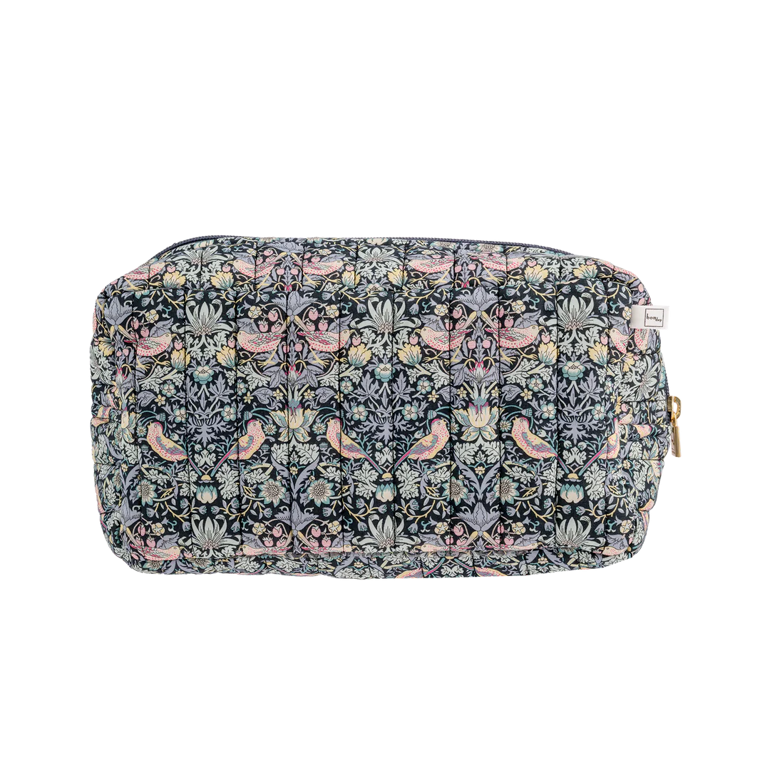 Bon Dep - Toilettaske Pouch square mw Liberty, Strawberry Theif Black