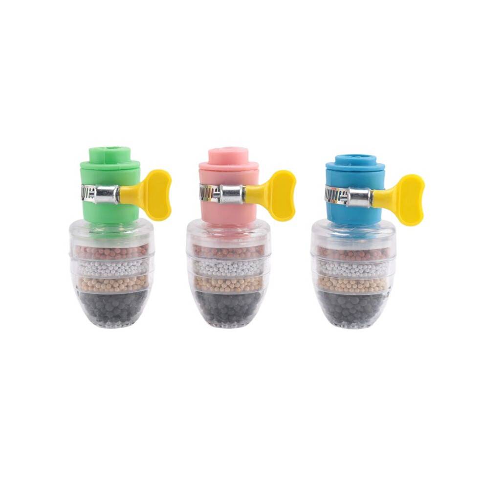 3Pcs Home Kitchen Water Softener Fluoride with Filtration Cartridge Faucet Purifier Faucet Tap Water Purifier Filter