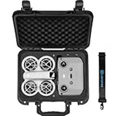 Lekufee Bärbar Vattentät Hård Väska för DJI Neo-drönare, Neo Fly More Combo, RC-N3, RC-N2 Fjärrkontroller och Tillbehör (Endast Väskan)