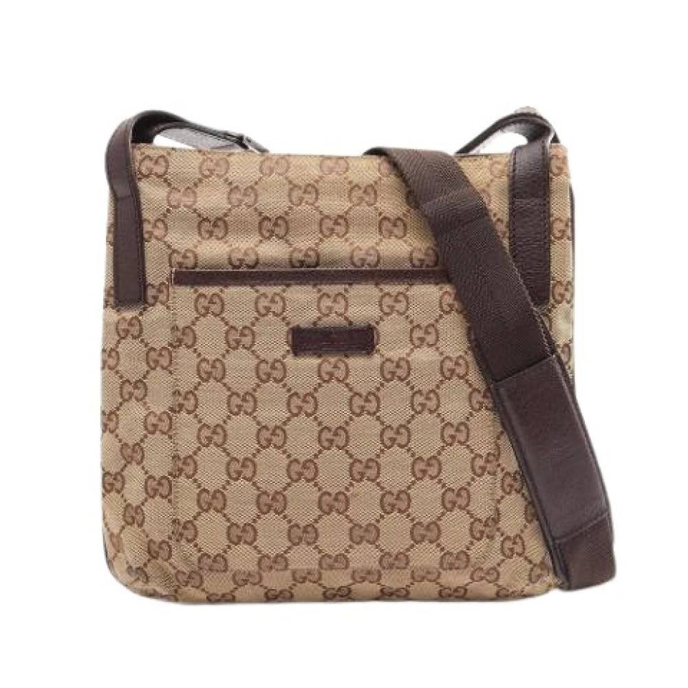 Gucci Vintage Pre-owned Vintage Canvas Shoulder Bag - Vintage - unisex - Beige - ONE SIZE - Uld