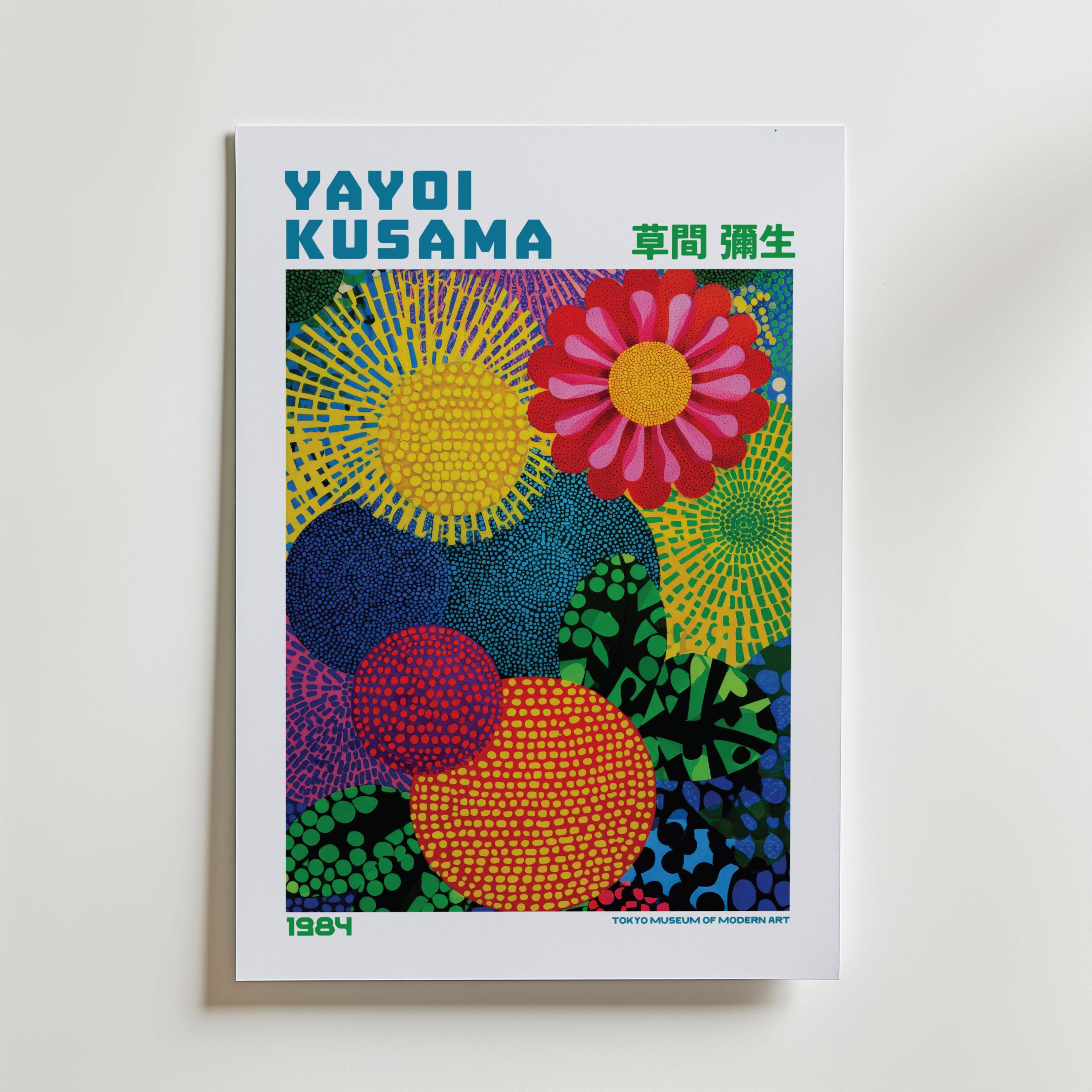 Yayoi Kusama Joyful Bloom Garden 1984 Poster - Fine Art Poster 40x50 cm
