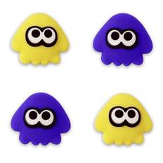 Splatoon Squid Silikone Tommelfingergreb Analog Cover Joystick Cap til Nintendo Switch/oled/lite controller Yellow and Blue