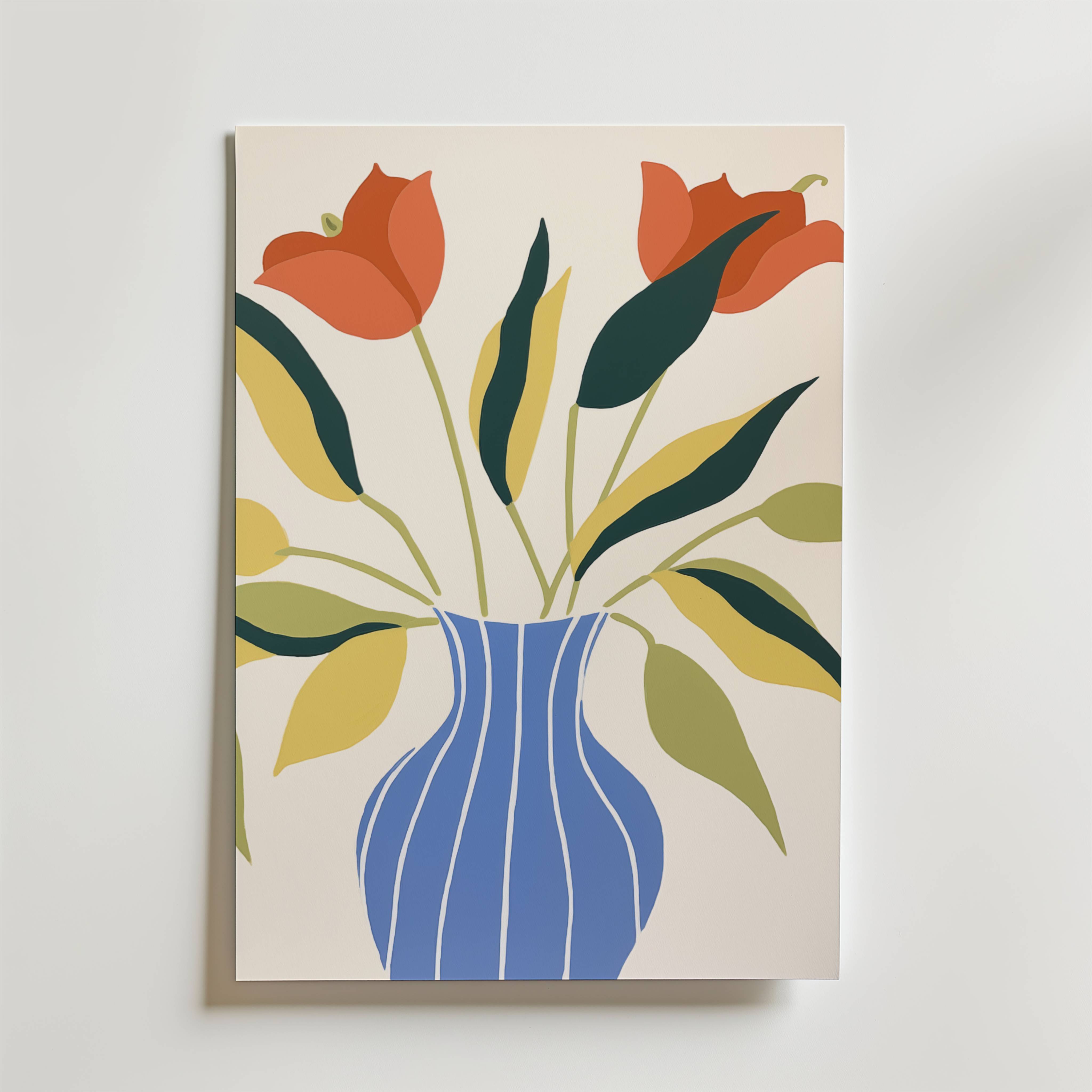 Tulips in Quiet Air Poster - Fine Art Poster 40x50 cm