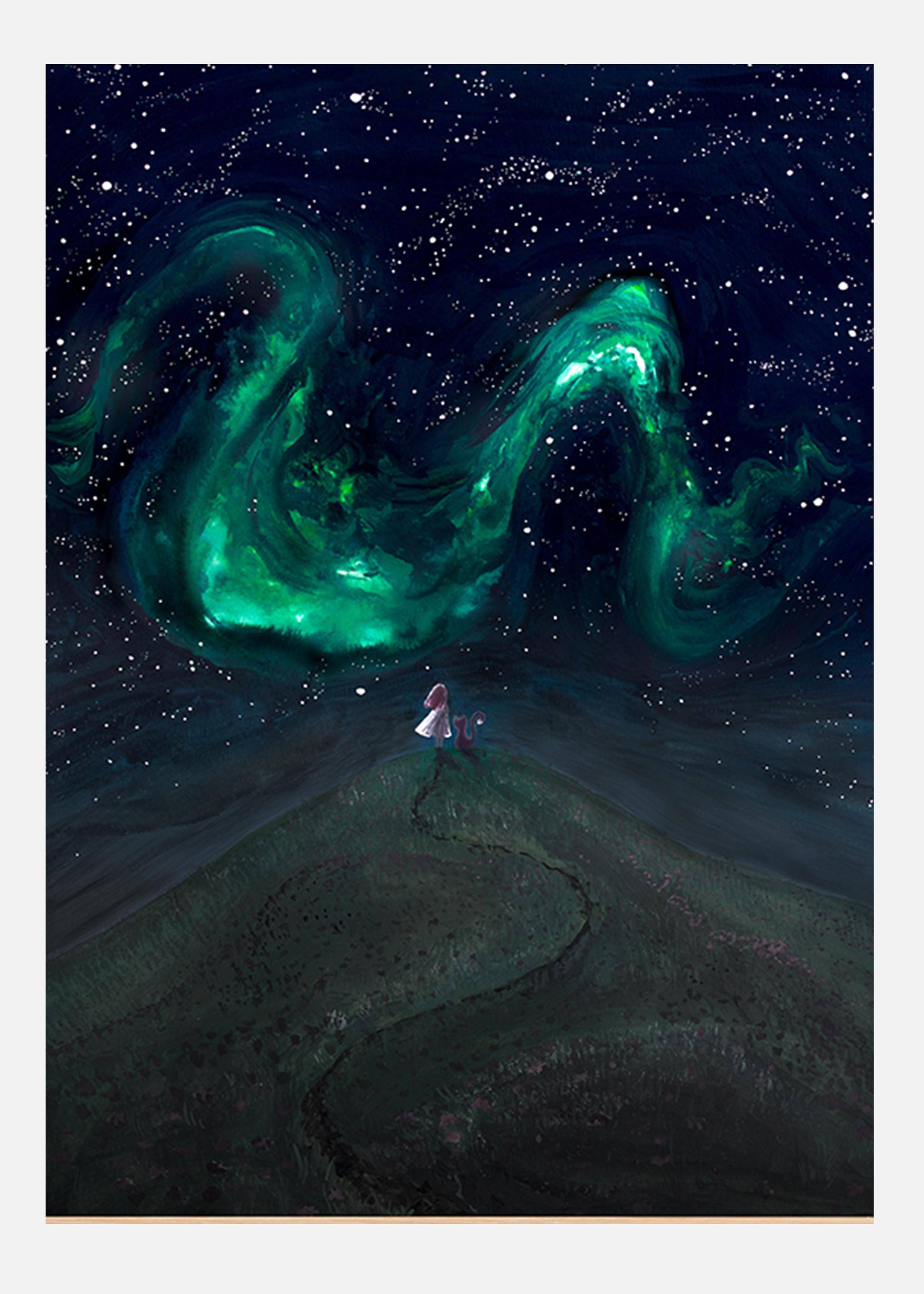 Northern Lights Canvastavla (70x100 cm)