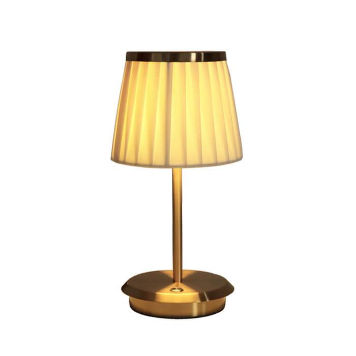 Gyllene DreamDrape Bordslampa – Elegans och Flexibilitet