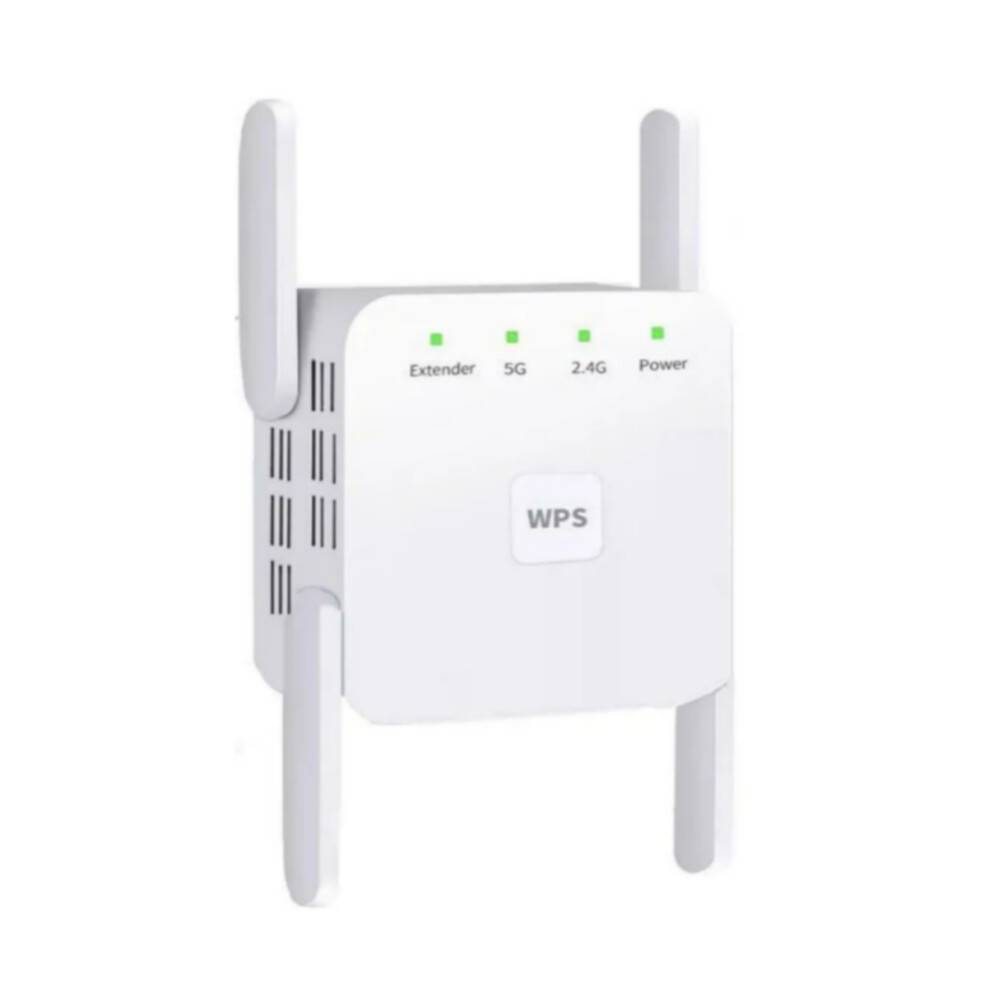 AC1200 Mbps WiFi-repeater Dual Band 2,4 GHz 5 GHz med WPS Nem opsætning til hjemmekontor og stabil dækning